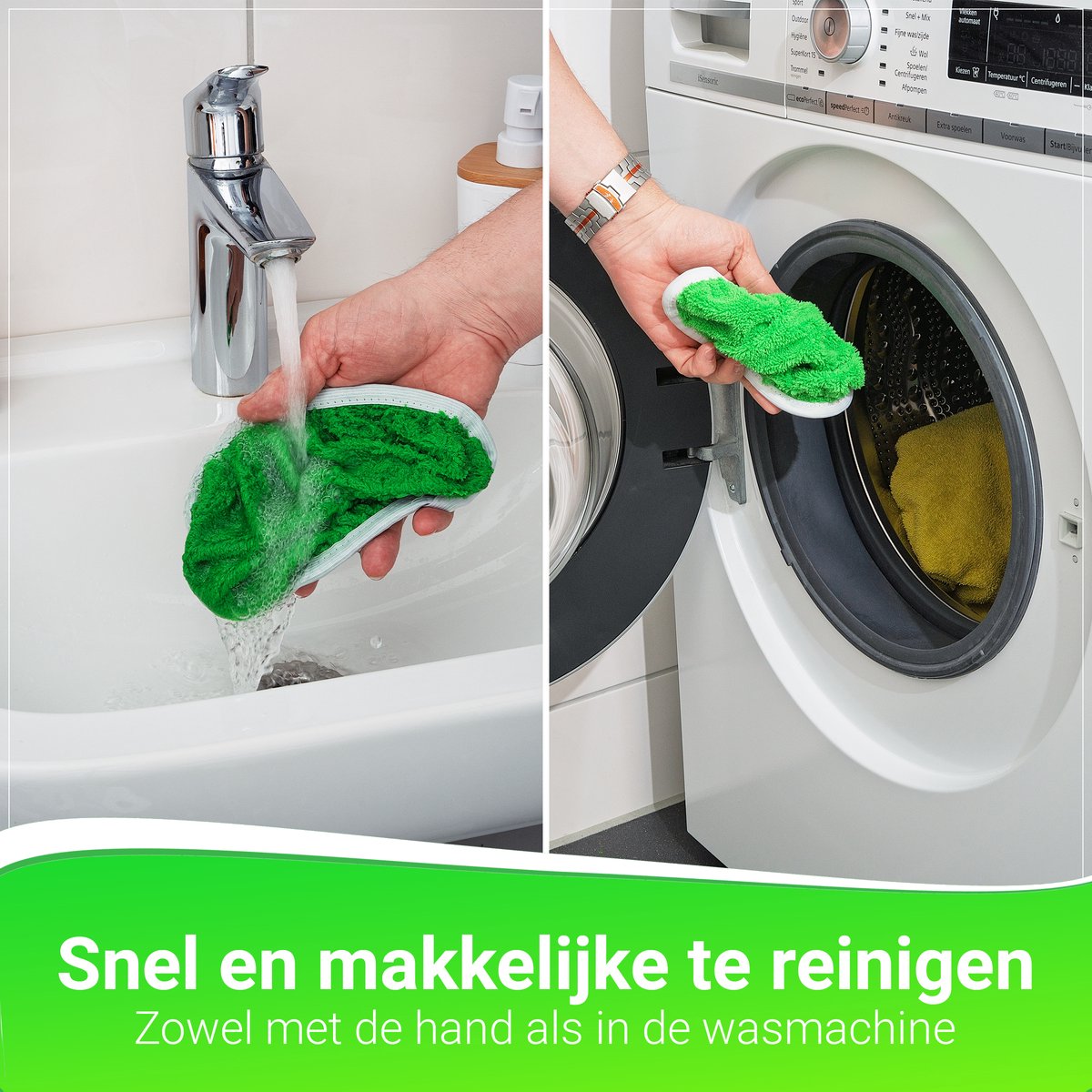 Glissimo Reusable Cotton Mop Pads – Fits Swiffer Sweeper – 10-Pack – Washable, Eco-Friendly, Thick & Absorbent – Wet & Dry Use
