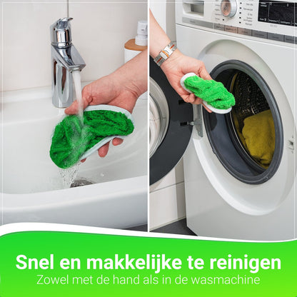 Glissimo Reusable Cotton Mop Pads – Fits Swiffer Sweeper – 10-Pack – Washable, Eco-Friendly, Thick & Absorbent – Wet & Dry Use