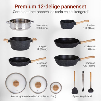 Glissimo 12-delige pannenset