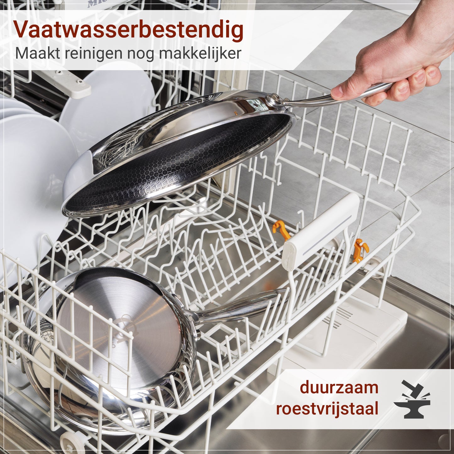 RVS pan in de vaatwasser