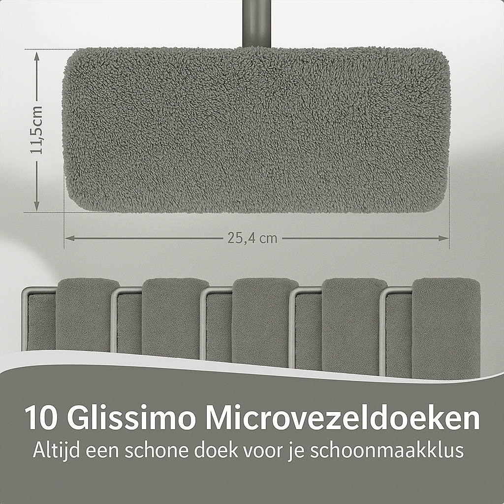 Glissimo - Reusable Swiffer Cotton Mop Pads Grey