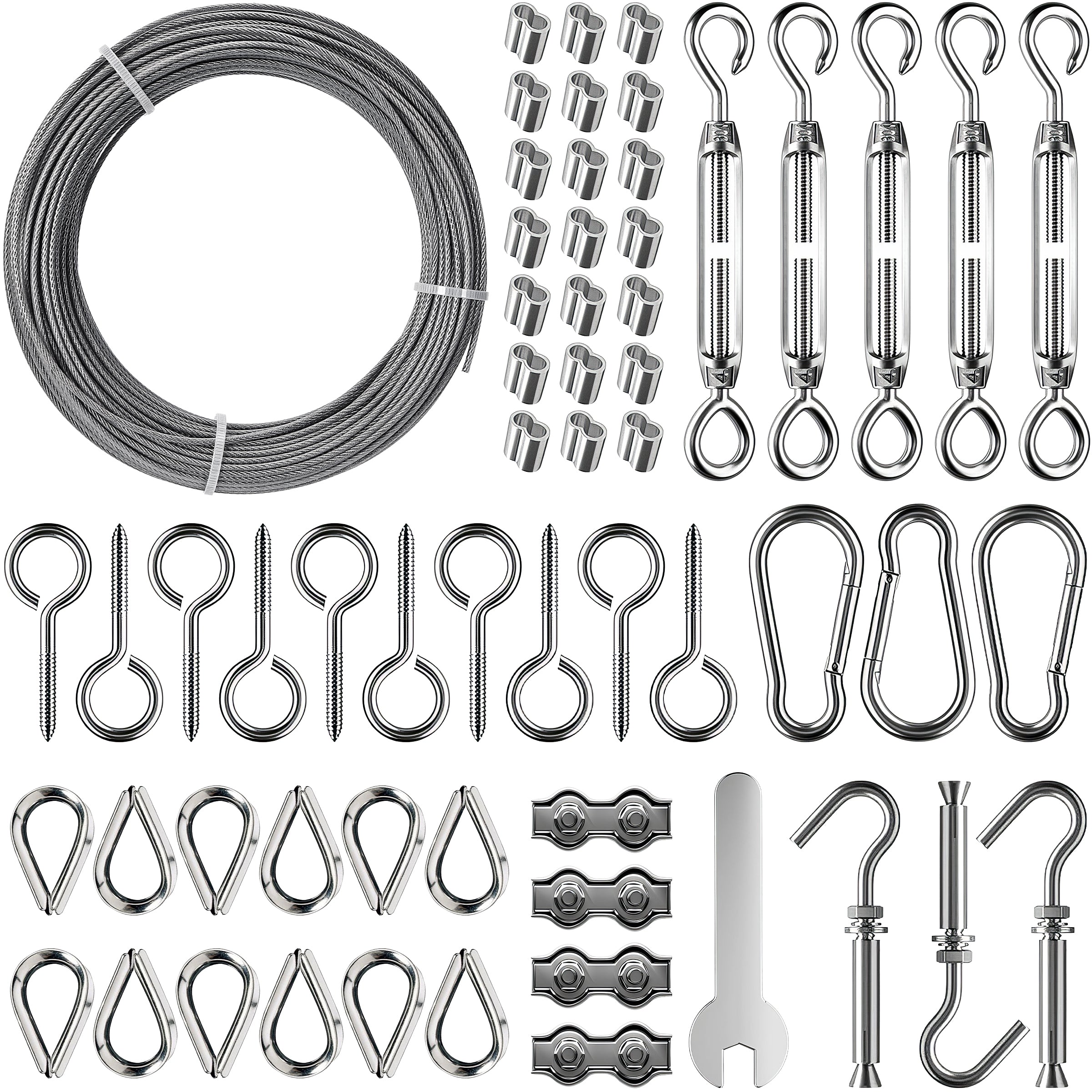 staalkabel set 30m rvs buitengebruik