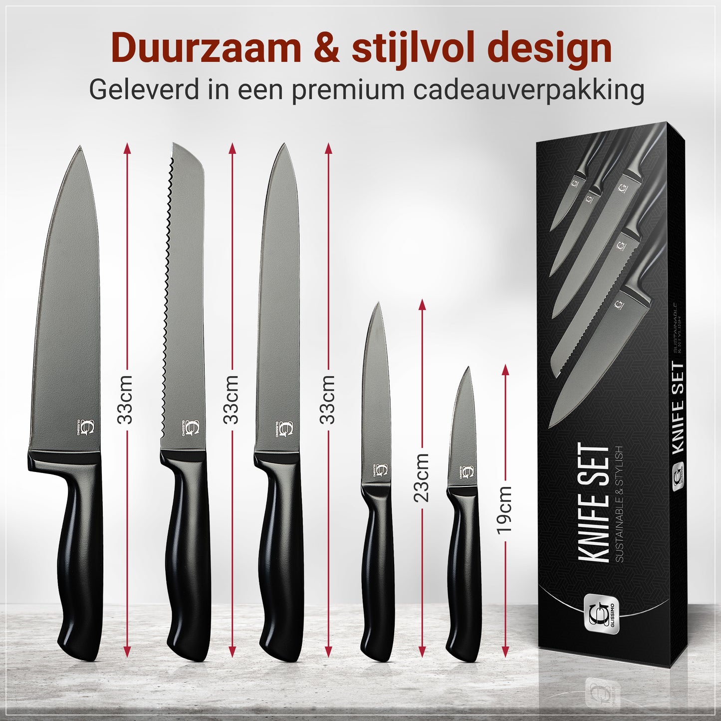 Glissimo 5 delige Messenset