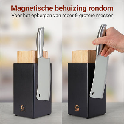 Magnetisch Messenblok met Ingebouwde Messenslijper