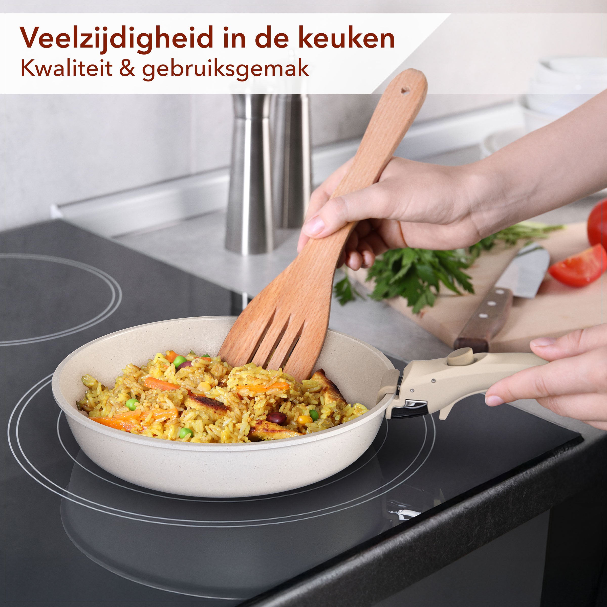 antiaanbak pannenset voor alle warmtebronnen