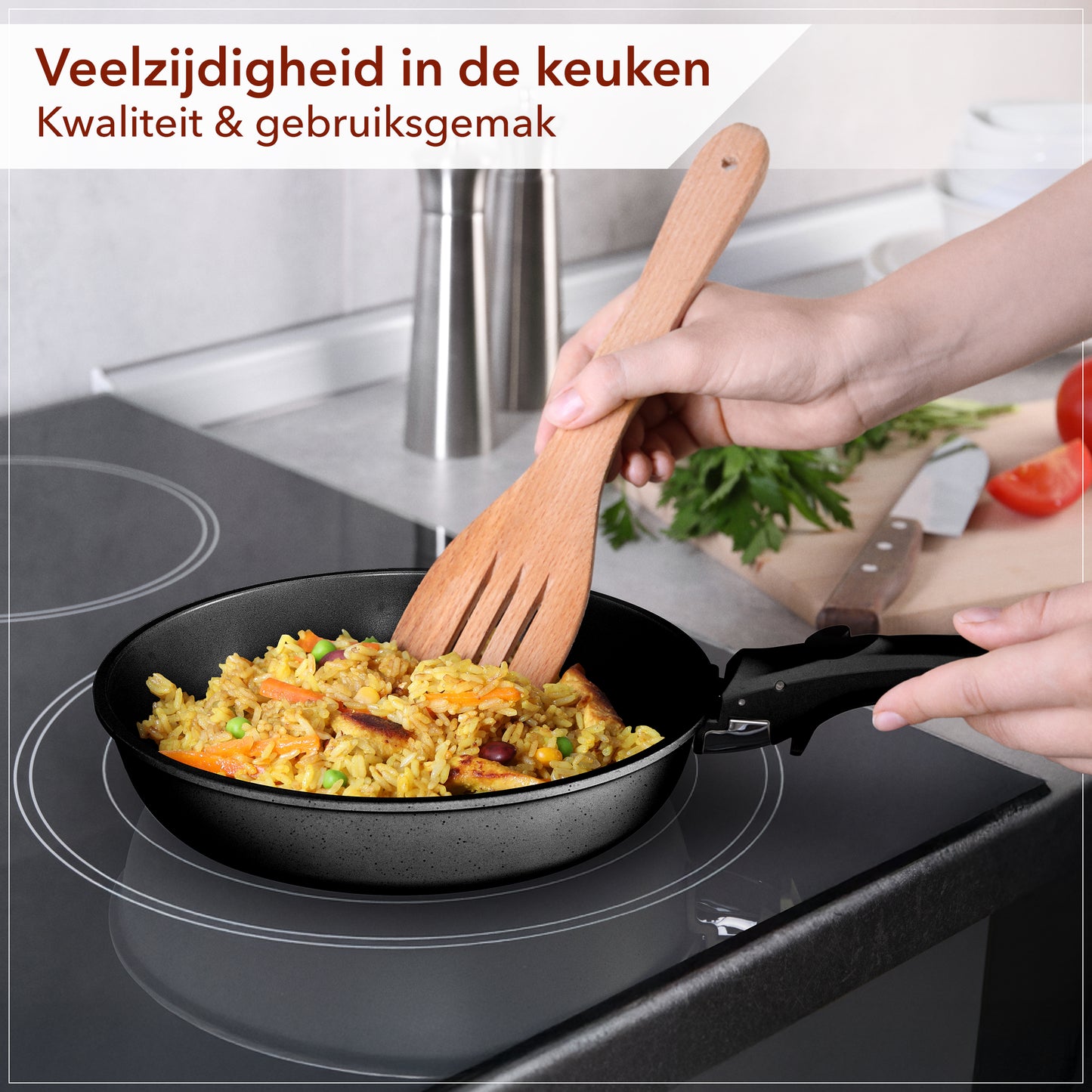 Glissimo 15-Piece Cookware Set – Stackable, Non-Stick & Induction-Ready – PFAS & BPA-Free – Space-Saving Design – Black