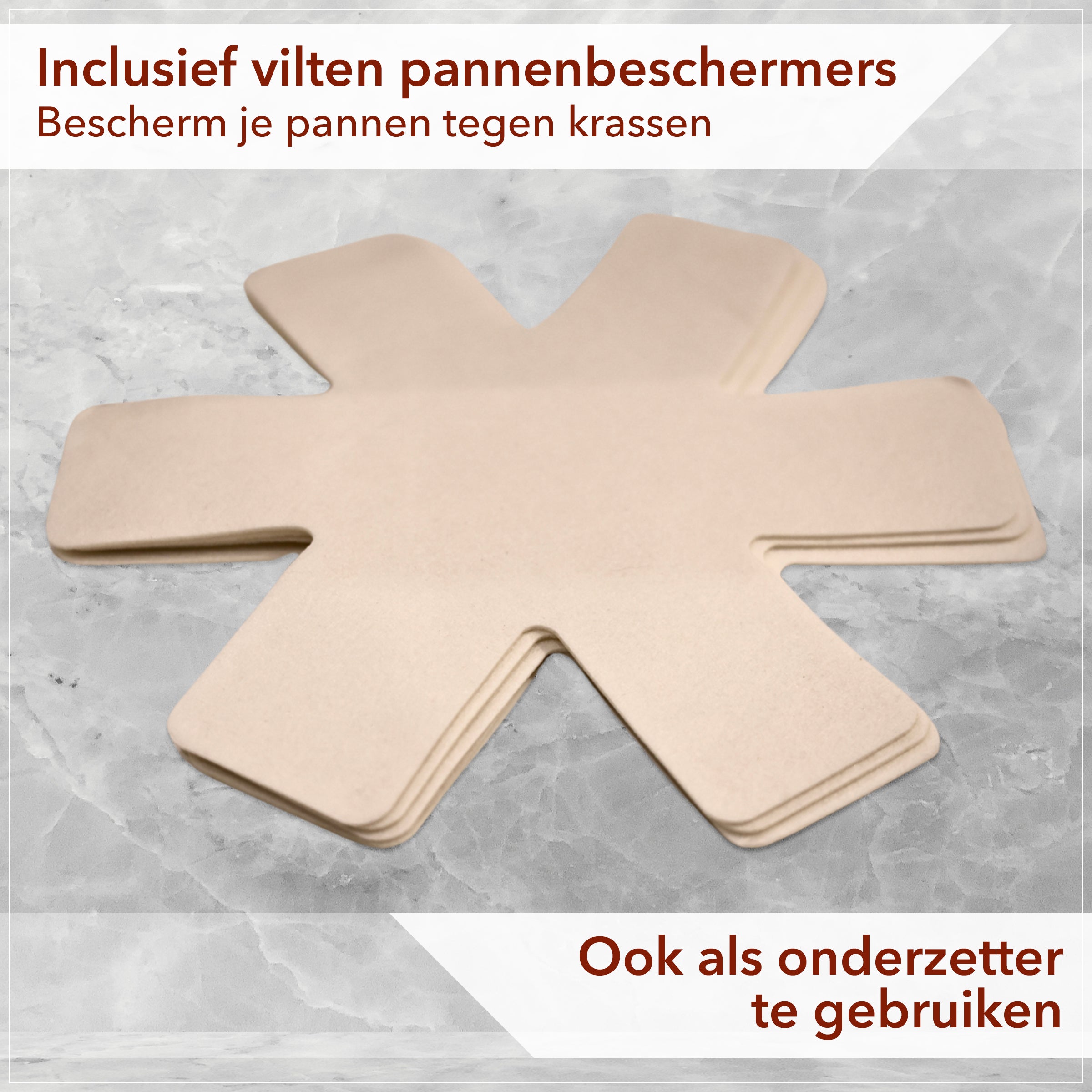 15-delige Pannenset Creme
