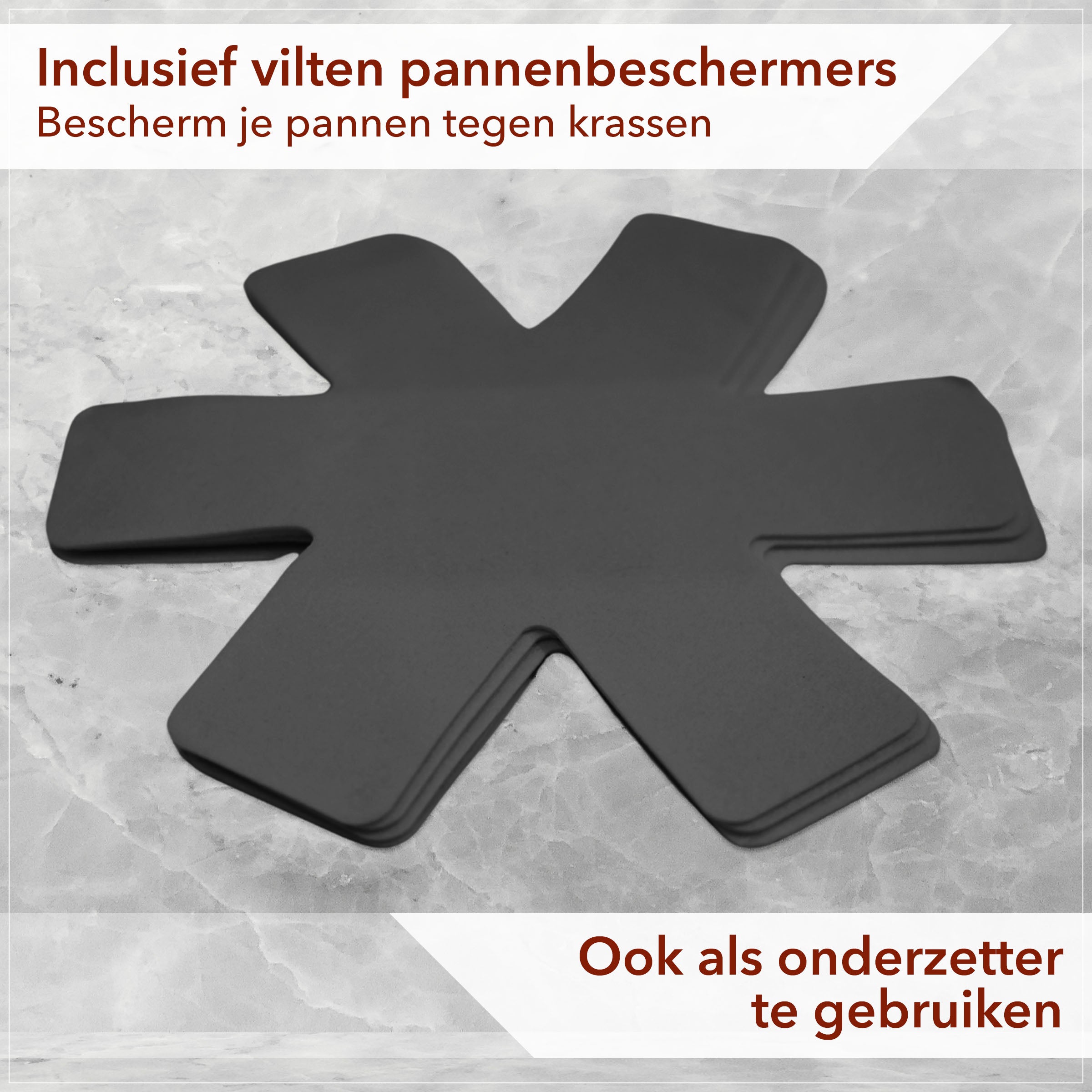 15 delige Pannenset Zwart