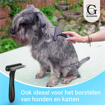 Glissimo - Tapijt Borstel - Vezels losmaken - Ook geschikt voor huisdieren - tapijt herstellen - Geplet tapijt herstellen - Ergonomic