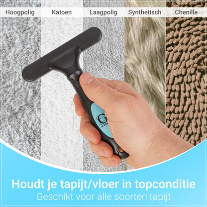 Glissimo - Tapijt Borstel - Vezels losmaken - Ook geschikt voor huisdieren - tapijt herstellen - Geplet tapijt herstellen - Ergonomic